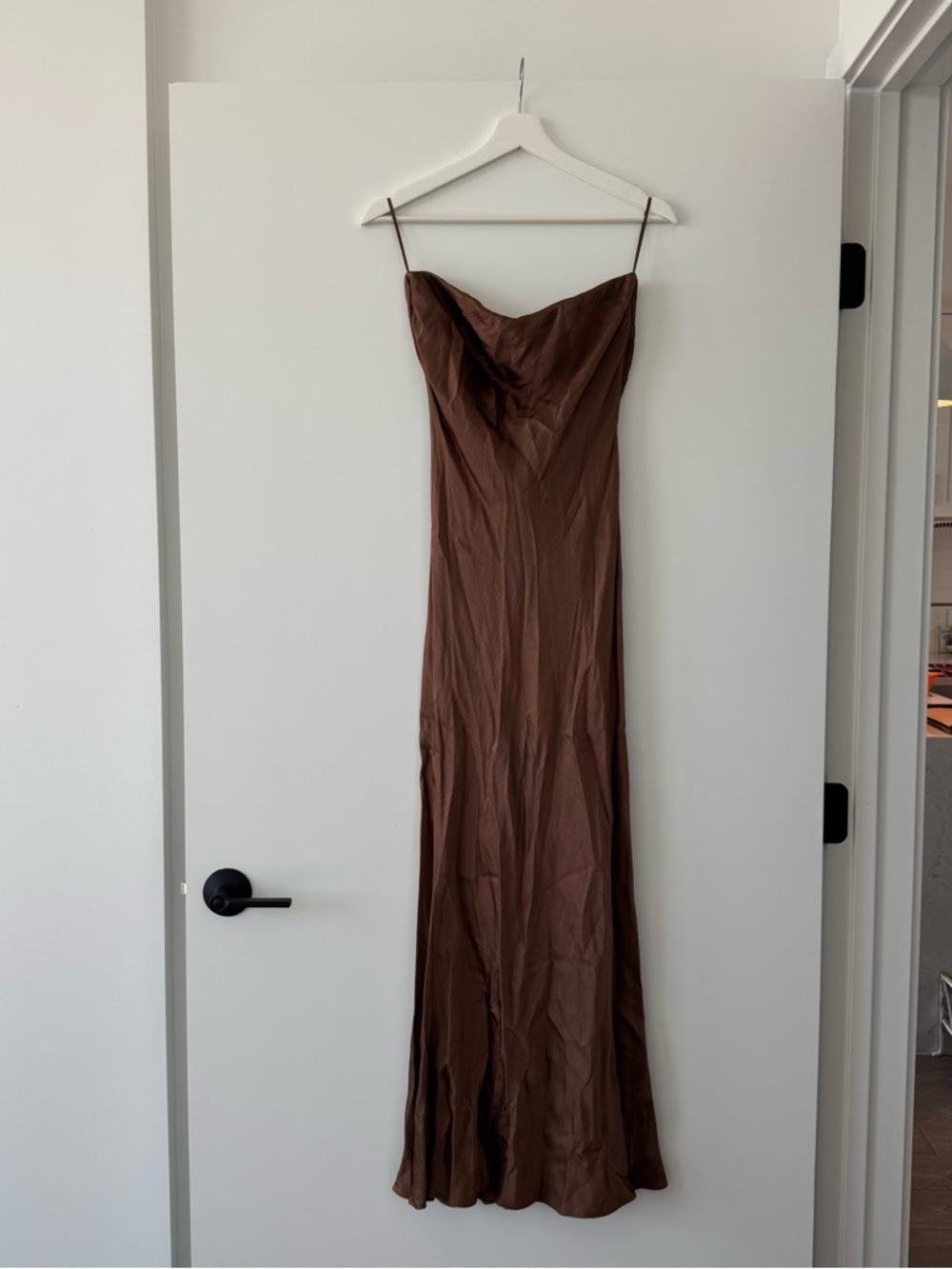 bec + bridge Brown Strapless Maxi Dress
